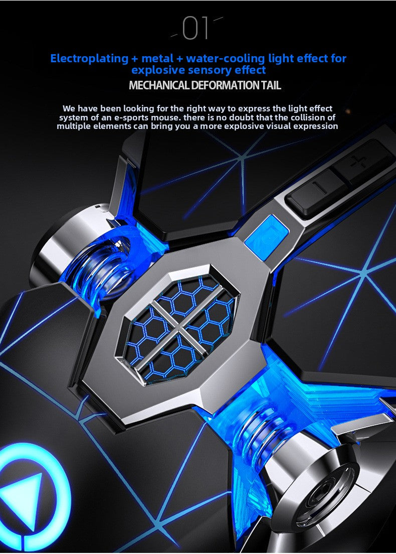 Silver eagle ghost shark e-sports mechanical mouse, wired silent game usb computer
