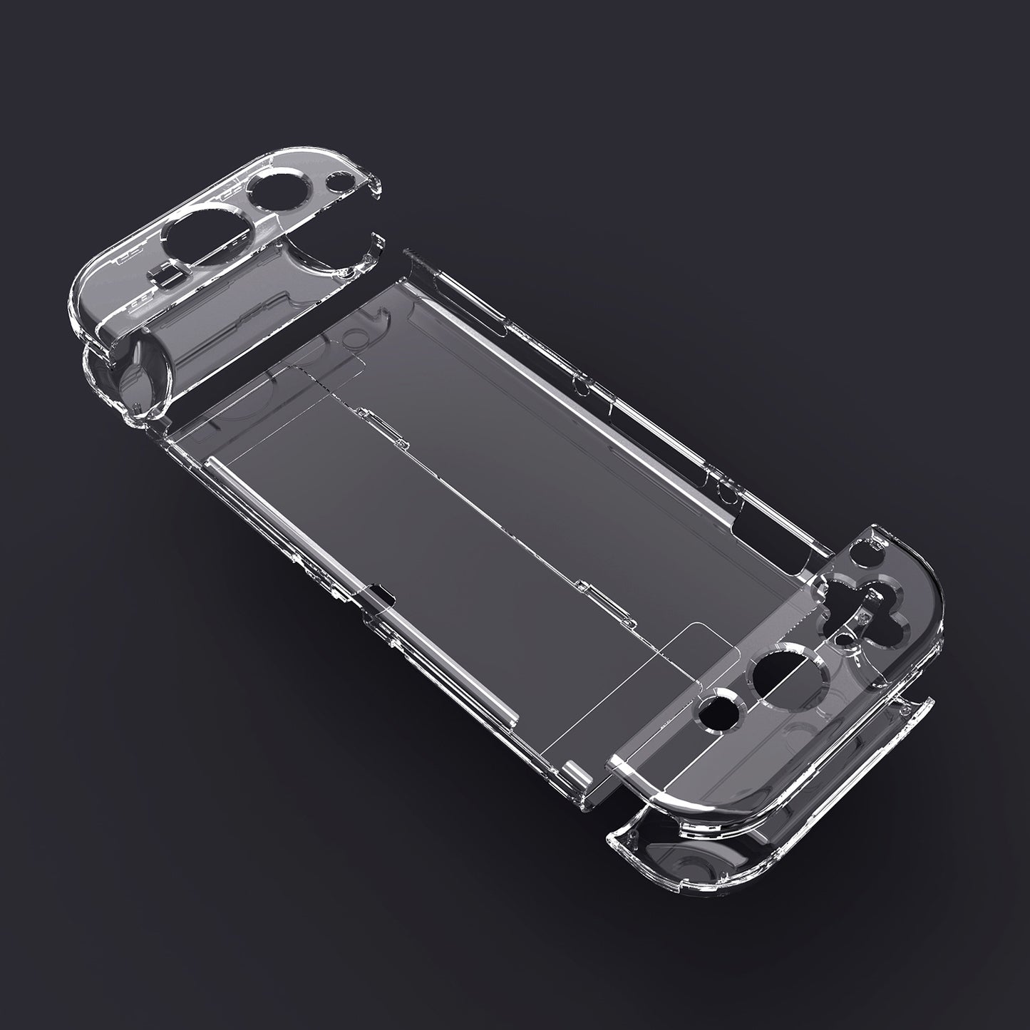 Suitable for Nintendo switch OLED crystal case with bracket switch OLED protective case PC hard case