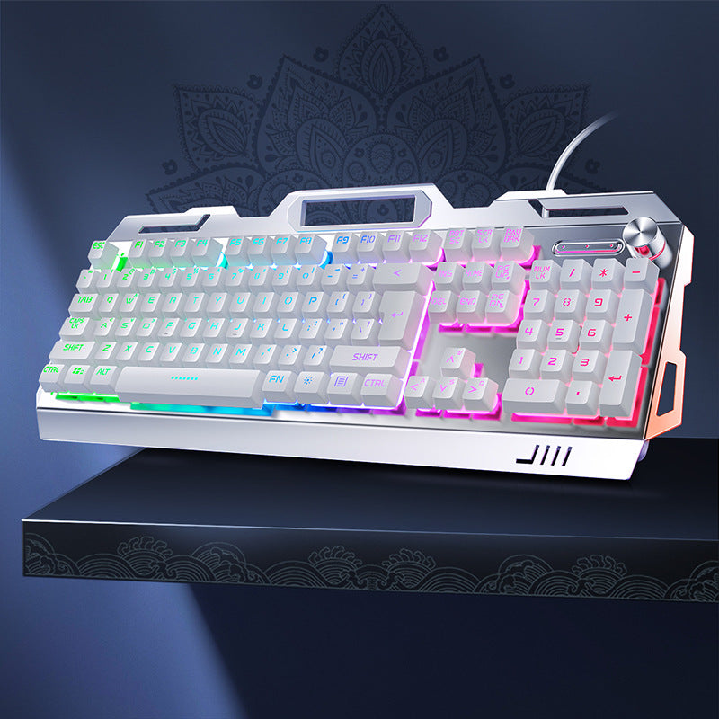 Silver Carving V2G5 Mechanical Feel Metal Keyboard Mouse Headset Three-piece Set USB Wired Gaming Computer Accessories