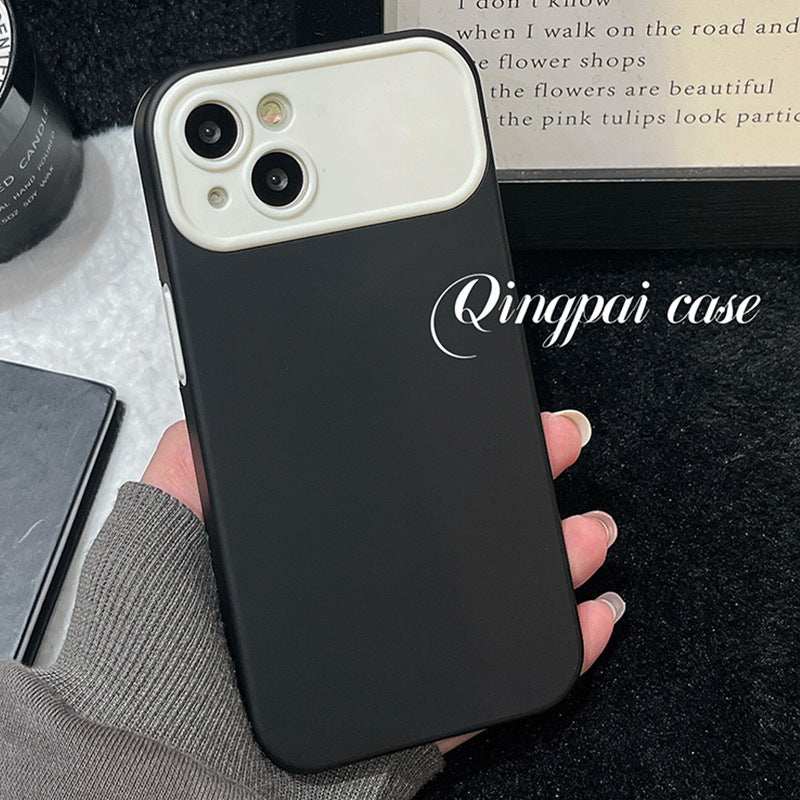 Accessories for Apple 14 mobile phone case simple color contrast lens 13 new iphone14promax women's 12 two-in-one