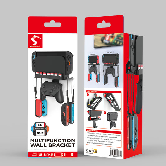 New Switch2\ Switch\ Oled Universal Wall Hanging Hardware Bracket with Game Card Slot Support Pro Handle