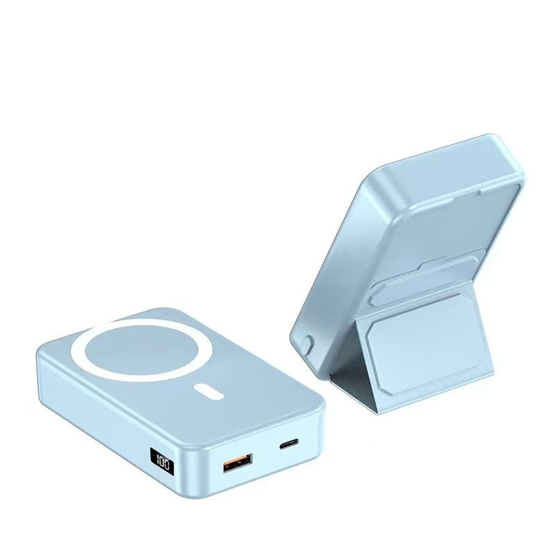 Magnetic fast charging power bank wireless with bracket mini mobile power supply
