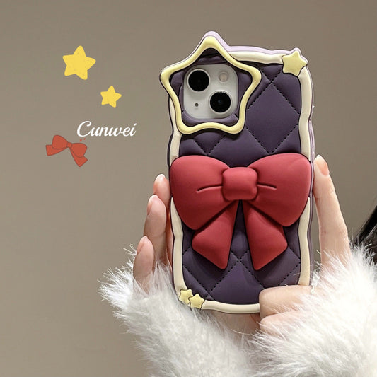 Accessories (Shipping fee not included) Applicable to iphone14pro girl star bow max new iPhone 13 phone case 12 silicone 11 soft case