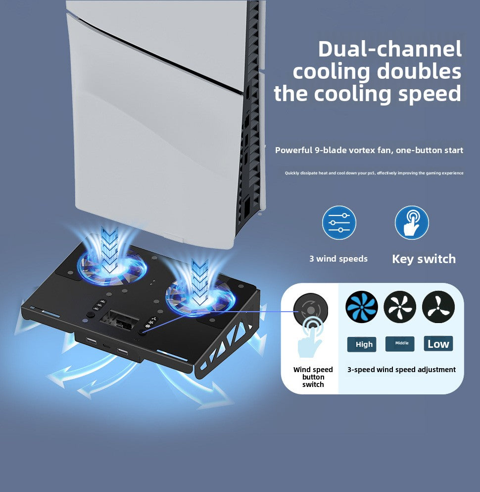 COOLING STAND for PS5 Slim PS5 Wall Mount Base PS5 Hand Charging, Base ps5 Slim Horizontal Stand