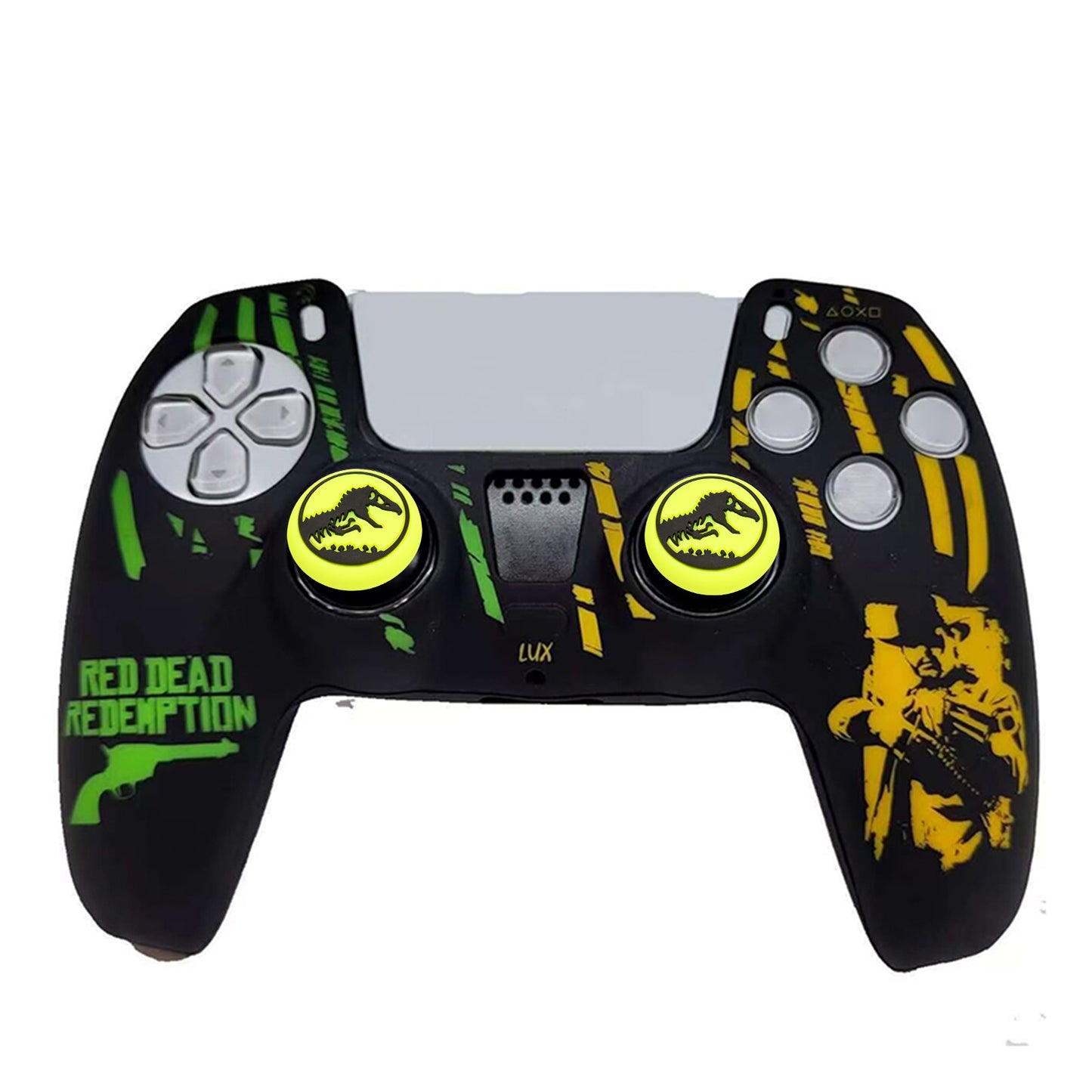 PS5 gamepad protective cover Halloween pattern element handle silicone cover non-slip and dust-proof, including 2 silicone caps