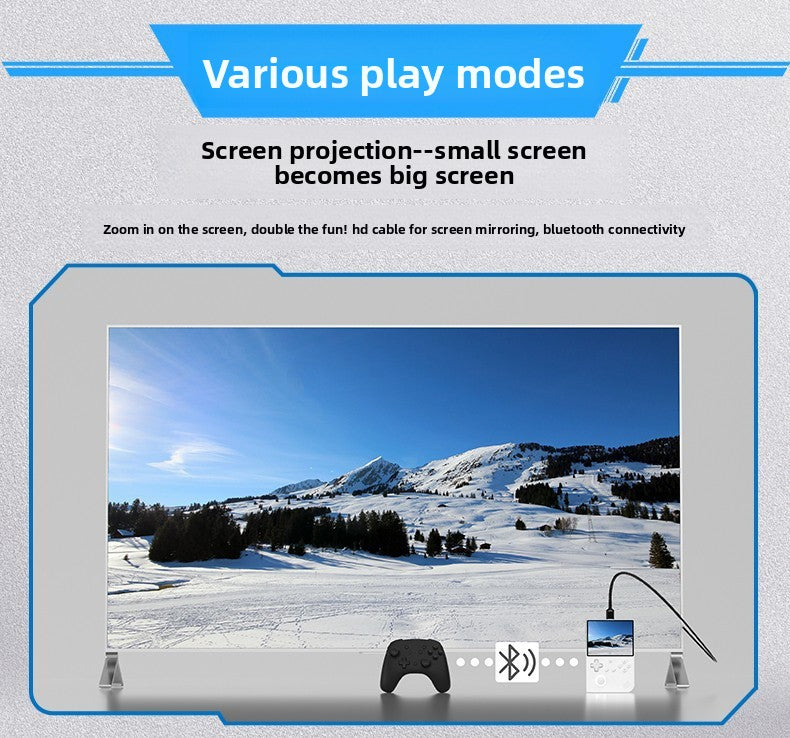 4" inch RG40XXV IPS HD RGB joystick 3200mAh rechargable Linux 64 Support screen projection games Handheld Game Player console ambient light retro portable handheld
