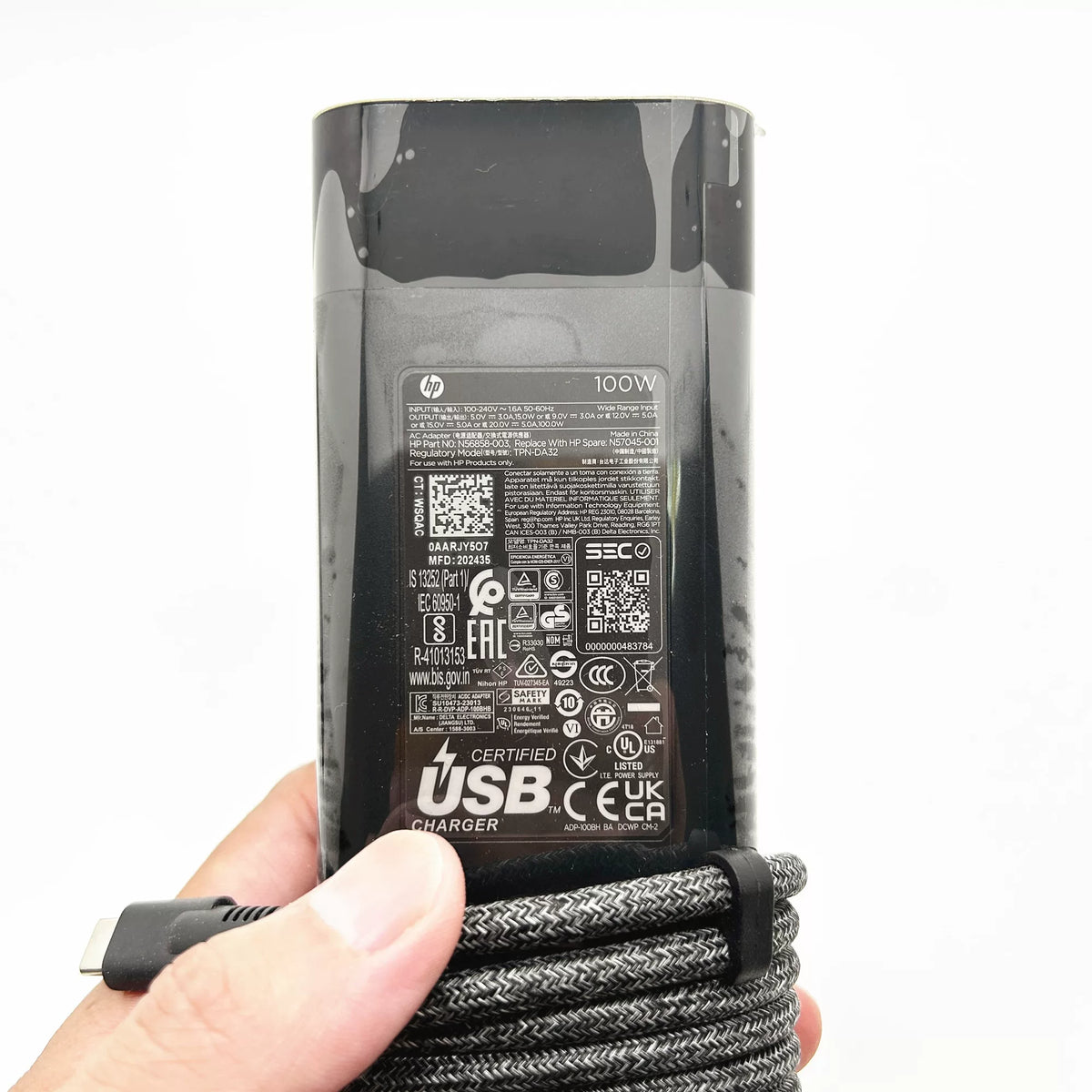 Genuine New Adapter TPN-DA32 Type C for HP Spectre x360 Envy 17 Pavilion Plus 14 ZBook Firefly Elite x360 series laptop Charging  N56858-001 N56858-003 N57045-001 power supply HP laptop repair parts