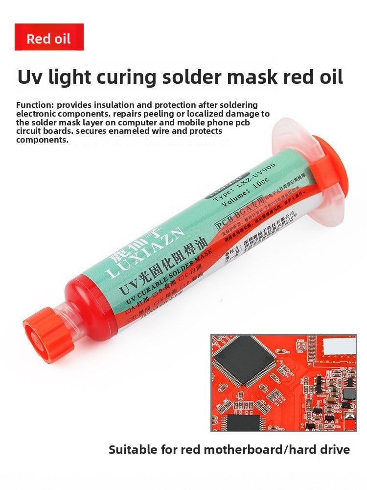UV curing black oil for solder mask curing green oil solder mask blue oil black oil repair pcb circuit board insulating paint UV lamp Laptop Mobile Phone Repair tools
