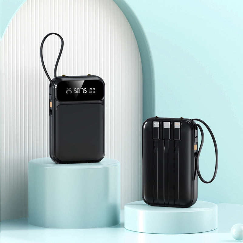 Power bank super fast charging mini with its own cable 20000mAh mobile power supply