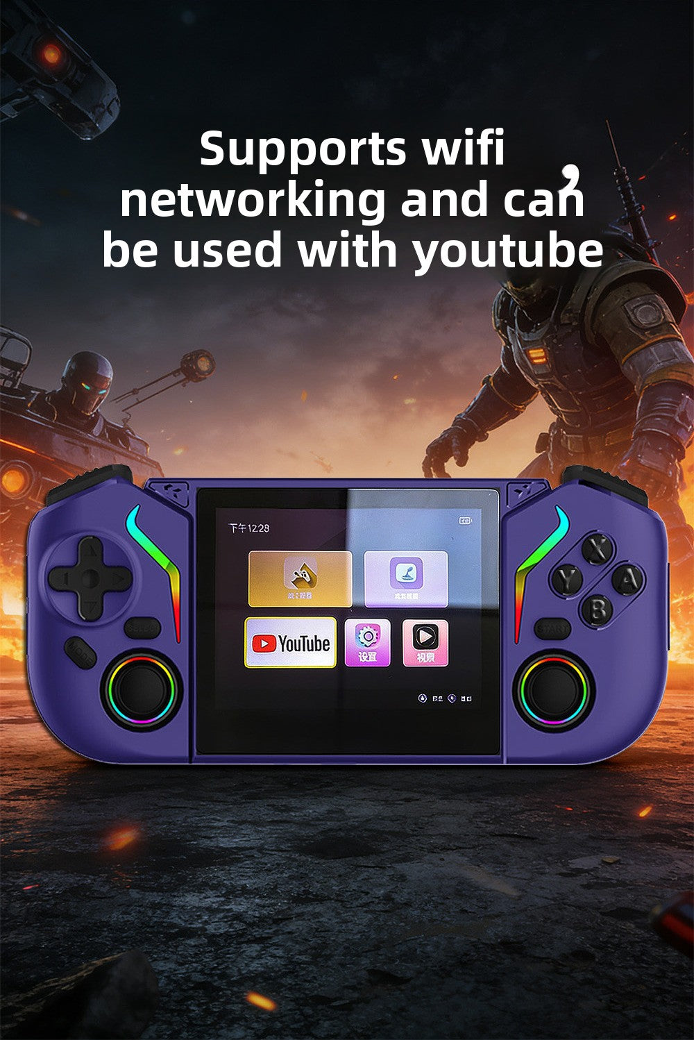 3.5" inch X95 PRO  PSP HD wifi Android 9.0 dual system Retro Handheld Game Console 3000mAh type C rechargable 64GB/128GB Portable Gaming Device  Game Player console