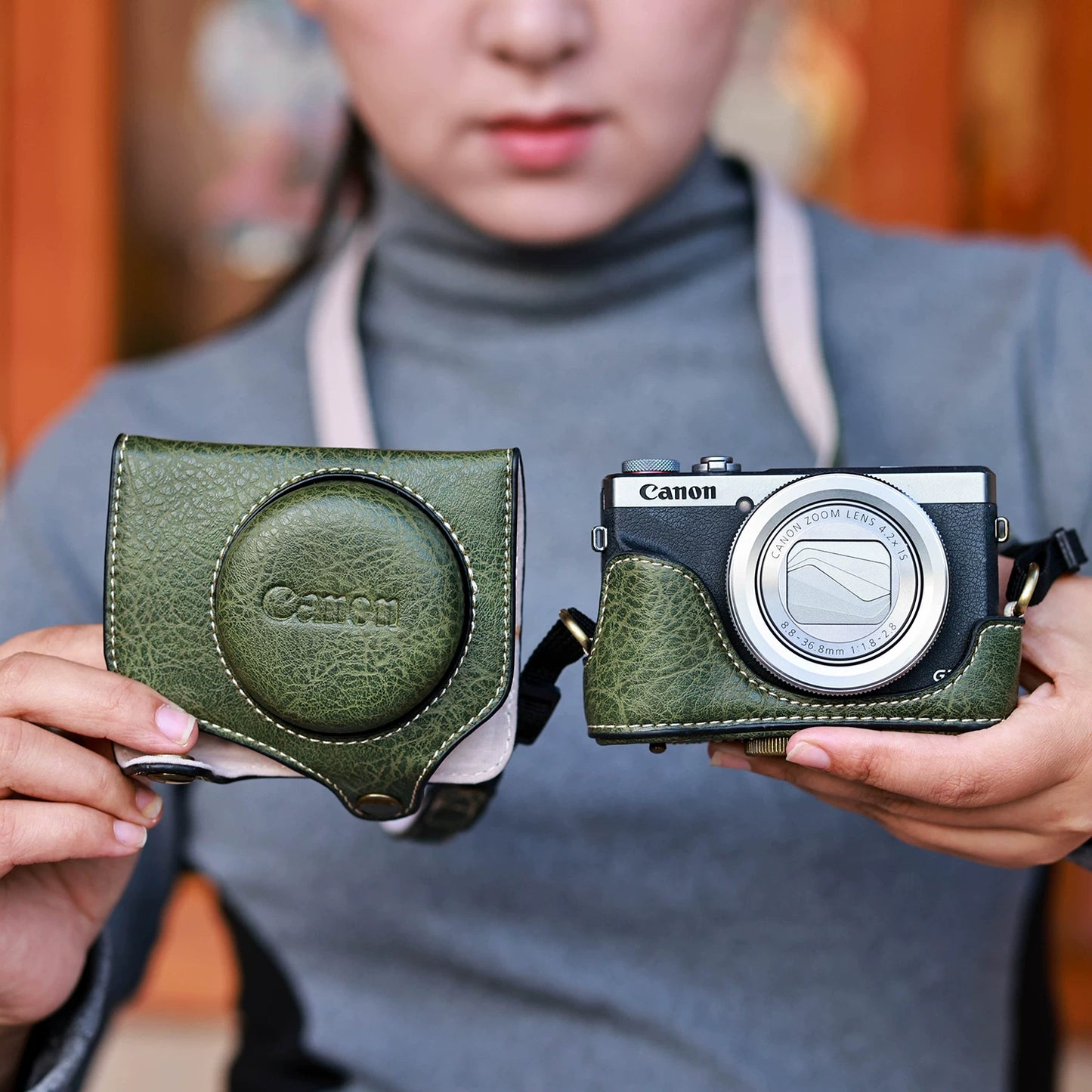 Suitable for Canon G7X3 Protective Case G7X2 Camera Case G11 G12G15/16 G1X2 Leather Case Camera Case Digital camera accessories