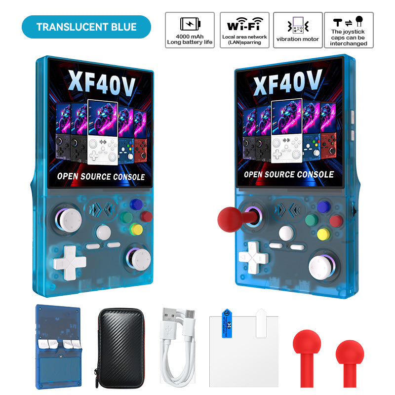 4.0 4" inch XF40V IPS HD Linux wifi 3D big joysticks RGB 4000mAh  rechargable PSP games Handheld  Player console