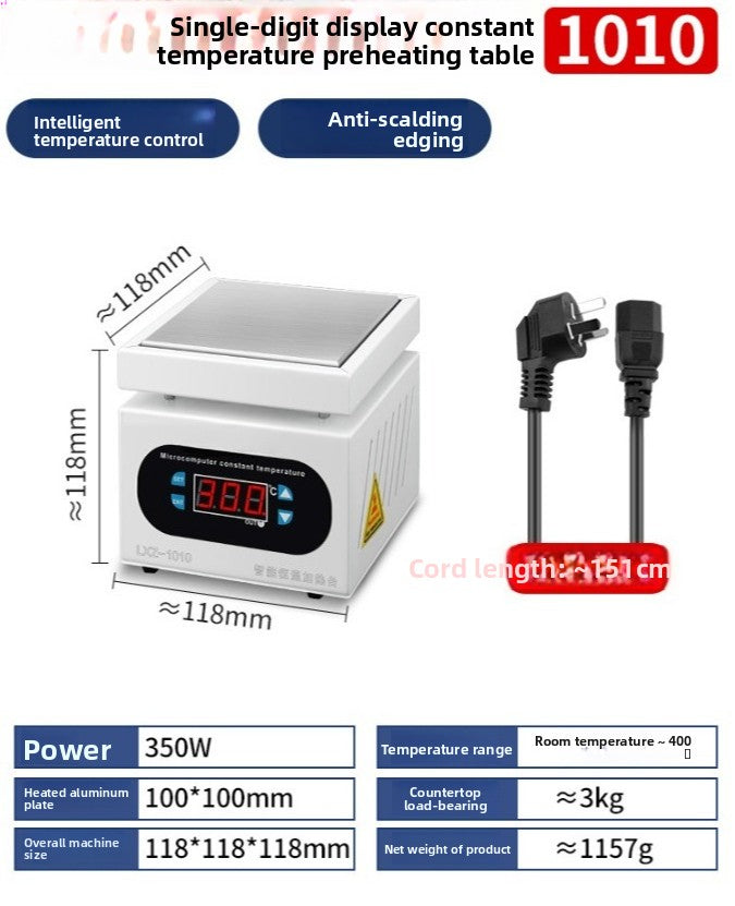 Constant temperature heating station, mobile phone repair, screen removal, LED lamp bead removal and soldering station, heating plate welding BGA preheating station