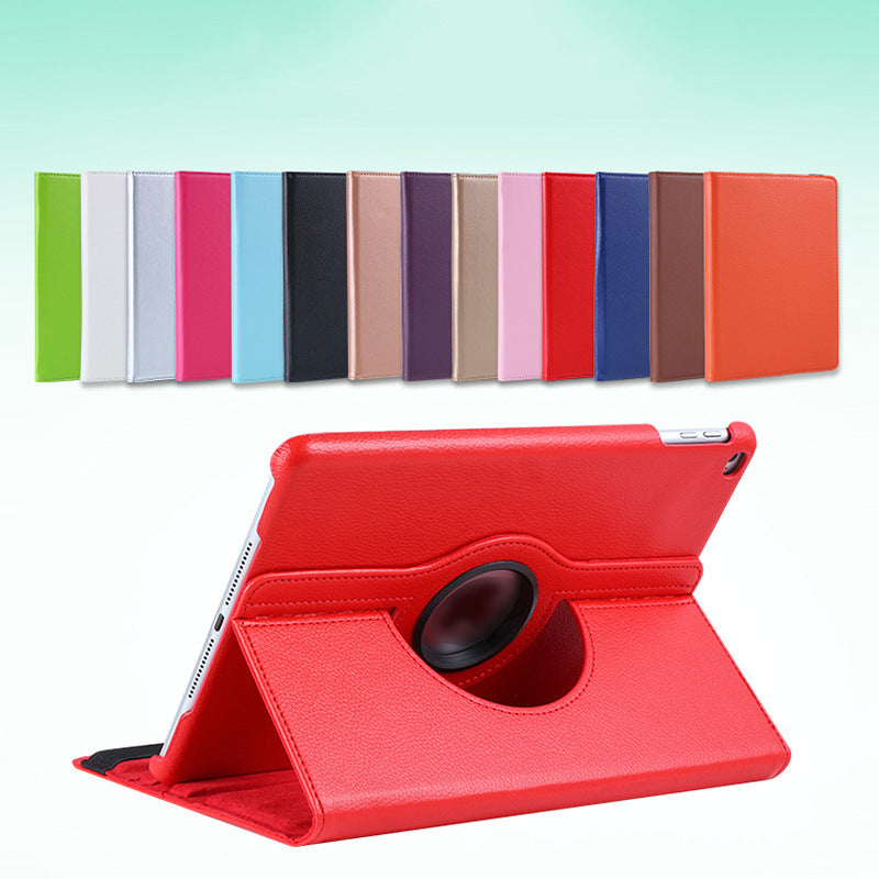 Mi 6 flat plate protective cover rotating pad5 lychee pattern suitable for red rice leather case SE11 rotating bracket anti-drop shell protective Accessories