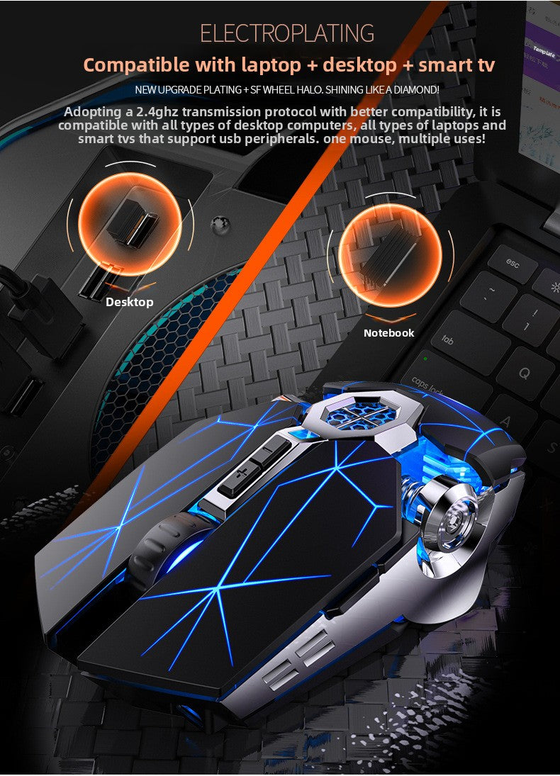Silver Condor A7 Rechargeable Wireless Mouse Mute Computer Accessories Home Office Games