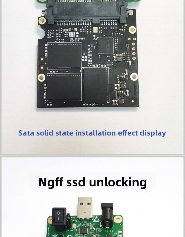USB to SATA SSD Solid State Drive Card Opener adapter board SSD card opener SATA Card Reader test and repair tool ASM1153E repair tools
