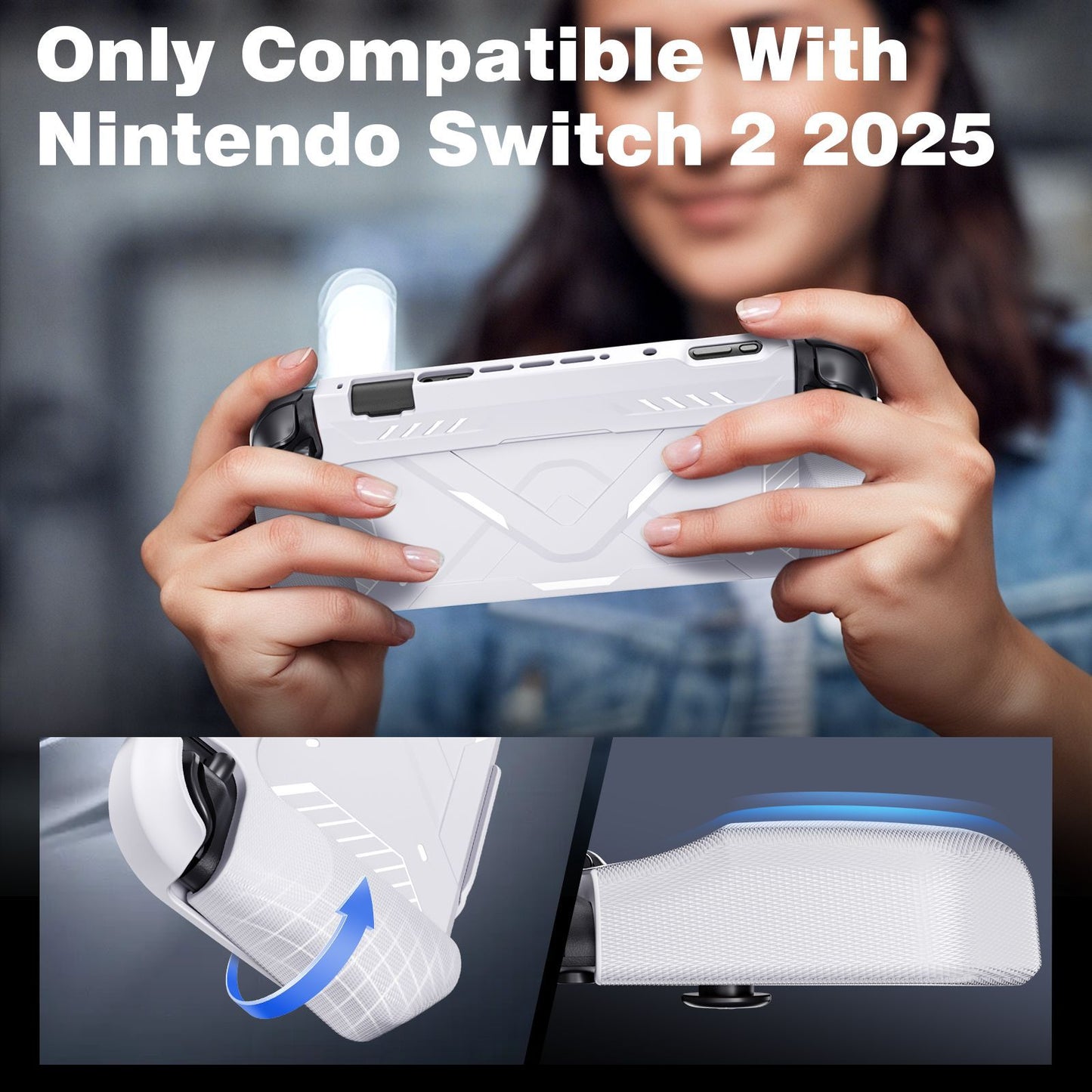 Suitable for SWITCH2 game console protective case NS2 game console, mecha wind protective cover TPU soft bottom PC cover