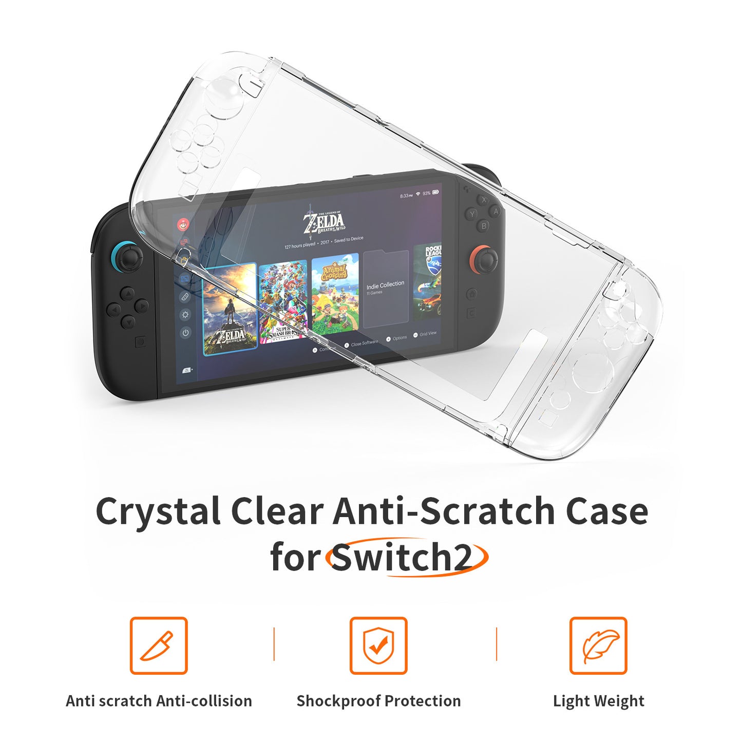 Suitable for Nintendo switch2 generation protective case ns2 transparent crystal box NS2 game console split all-inclusive case