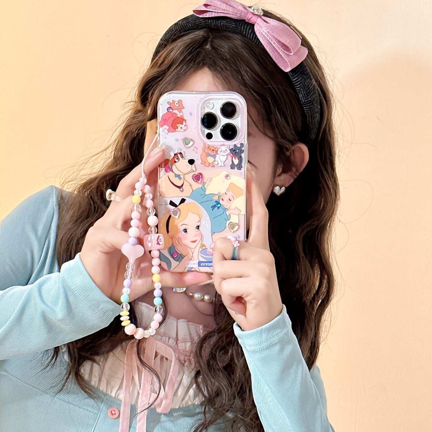 Accessories Cartoon Princess Alice DIY sticker diamond for iphone14pro max iPhone 13 case 12 niche 11