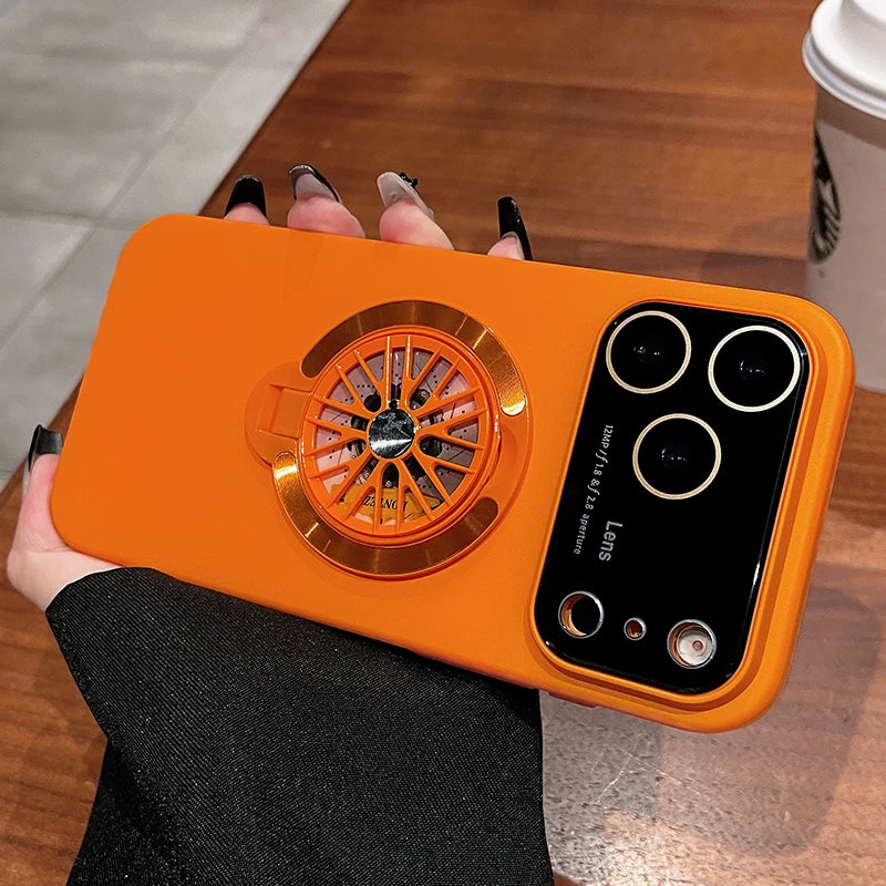 Unzip gyro for iPhone 17promax mobile phone case New iPhone16 protective case Frosted 17Air lens All-inclusive anti-drop ultra-thin 360 magnetic suction bracket Men's and women's hard case Phone accessories