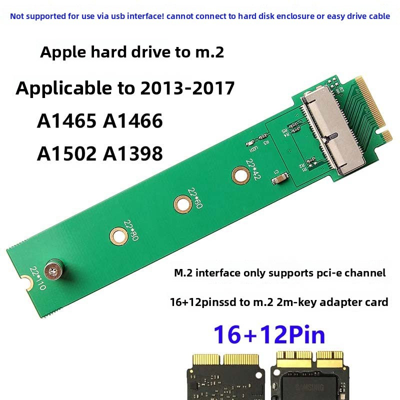 Apple 2013 2014 2015 2016 MACBOOK Air Mac Pro SSD to M.2 Adapter Card Repair Tools