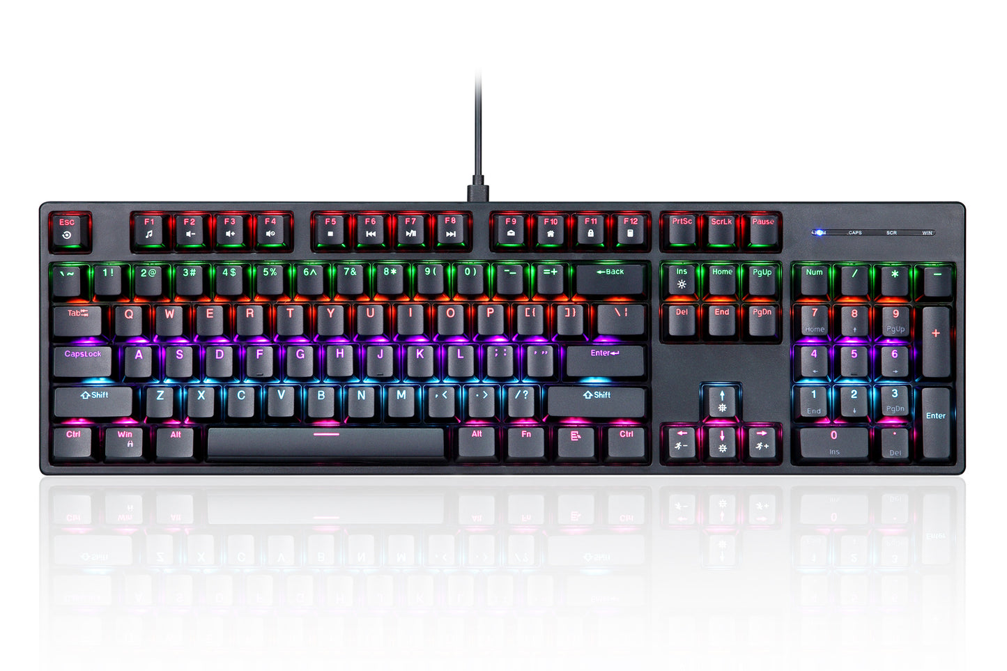 Wired real mechanical keyboard RGB blue axis 104 key game e-sports office, full key without punch