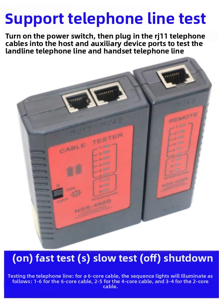 RJ45 RJ11 Cable Tester crystal head network cable tester multi-function line check RJ11 telephone detector line tester network line tester repair tools