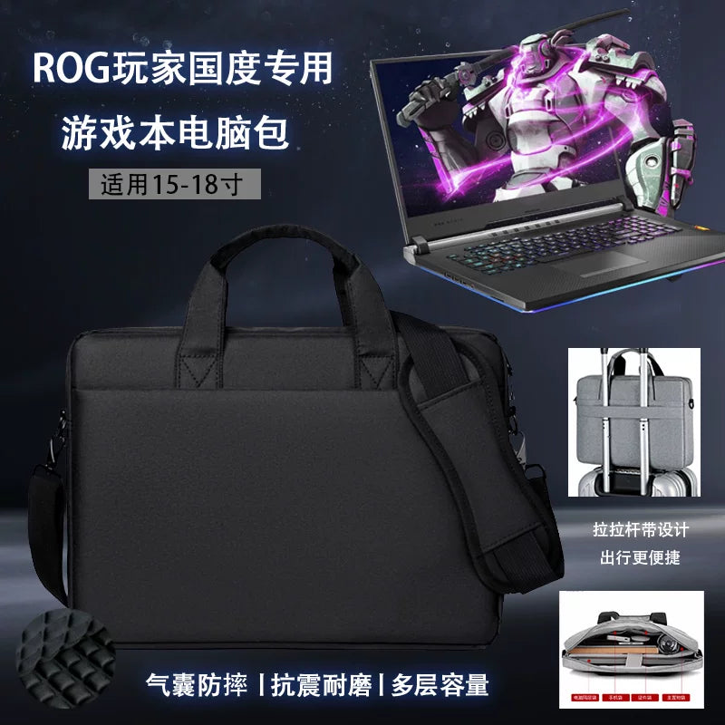 14" 15.6" 16" 17.3" 18" Laptop Bag for ASUS ROG Strix SCAR 7Plus 18 16 inch ROG 17 7Plus G713P ROG Zephyrus G16/G15 Crossbody Bag Hand Shoulder Bag