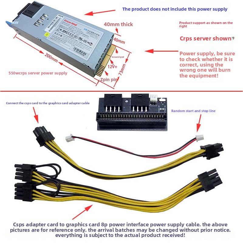 Server Power Supply NVMe M.2 to Oculink SFF-8612 External Graphics eGPU Adapter Repair Tools