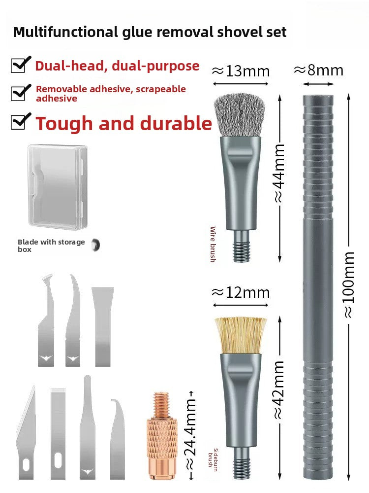 Shovel glue removal set, mobile phone main board glass back cover, scraping glue cleaning spatula tool, prying blade   Repair tools