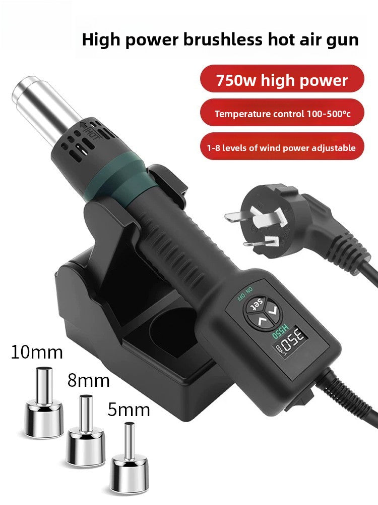 Portable digital brushless hot air gun high power dismantling and soldering table electronic main board repair hot air solder gun repair tools