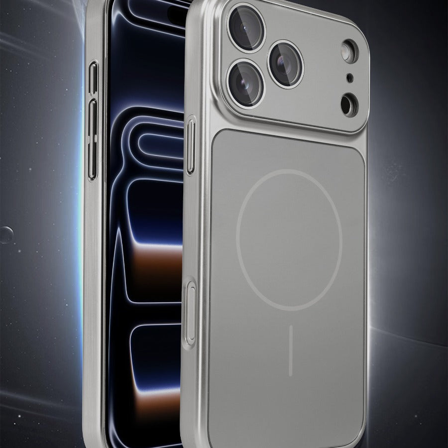 Large window magnetic suction for iPhone iPhone18ProMax magnetic suction model 17Pro simple advanced 16 with lens film 15 all-inclusive hard case 14/13 business style Phone accessories