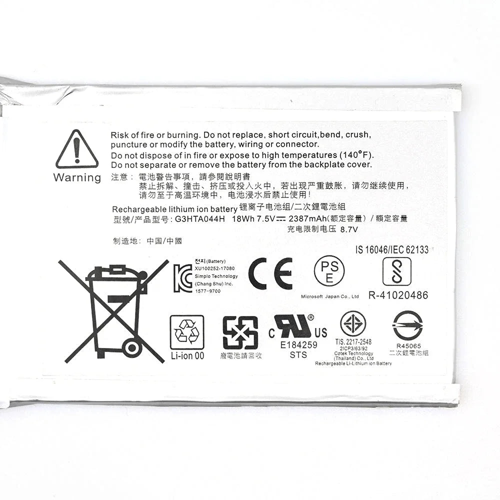 Microsoft surface book 2/3 generation keyboard battery 1703/1832/1705/1785/1813 keyboard  battery