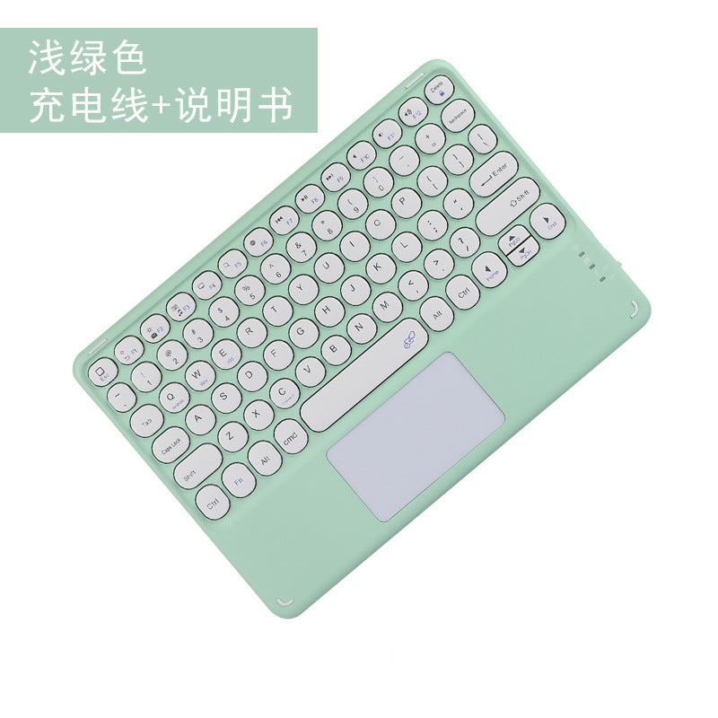 Bluetooth keyboard for iPad Xiaomi Huawei mobile phone tablet keyboard touch magic keyboard 10 inch round hat protective Accessories