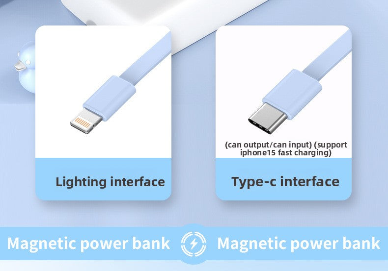 Magsafe magnetic power bank 22.5W fast charging mini with cable mobile power supply