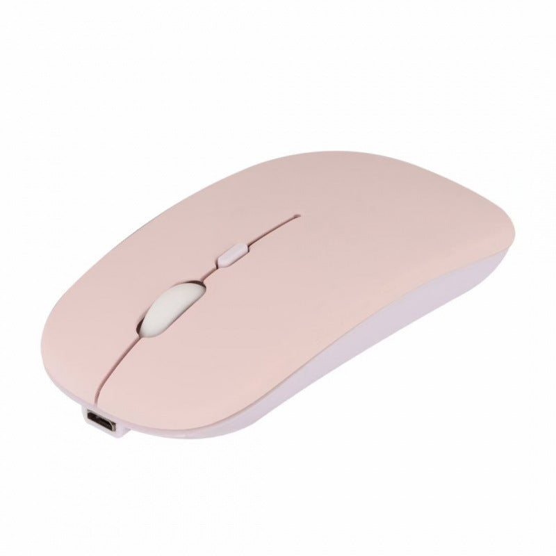 2.4G Macaron Charging Dual Mode Mouse Mobile Phone Tablet Mute Mouse Bluetooth Wireless Battery Mouse Protective Accessories