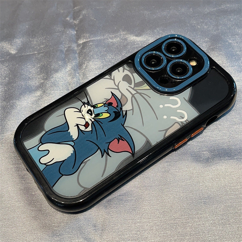 Accessories Fun Tom Cat iPhone15 Phone Case Couple Jerry Mouse iPhone14ProMax Protection 13 Anti-drop Female