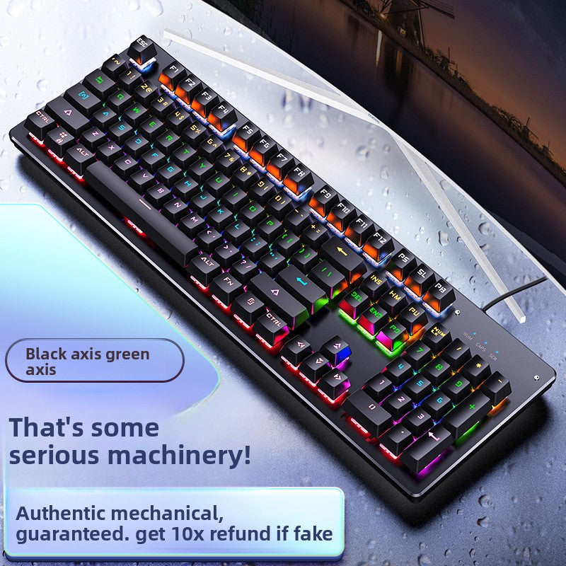 Silver Sculptor Summoner Real Mechanical Keyboard, Interchangeable Shaft Gaming Blue Shaft Punk Wired USB