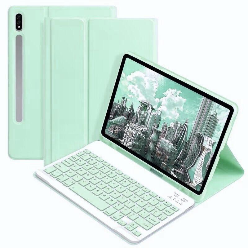 Suitable for Samsung 12.4 inch tablet S9 FE Bluetooth keyboard S7plus leather case S9FE Plus X200 A7 case protective Accessories