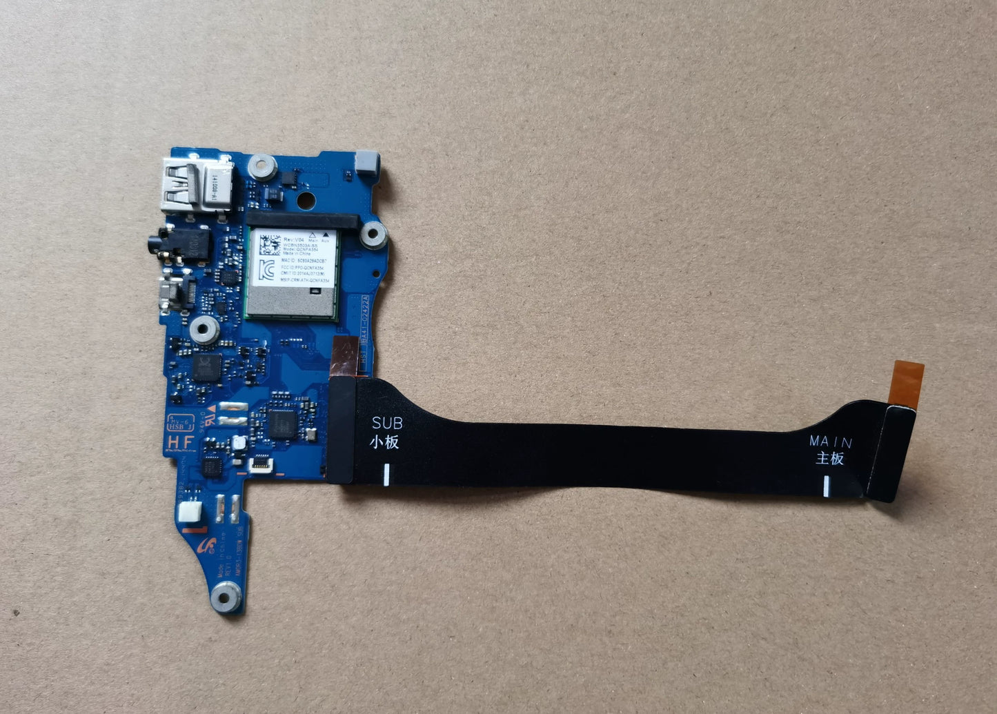 (Shipping fee not include)原装 Samsung 笔记本 940X3G 940X3K 开机板 开关 usb 小板 无线网卡