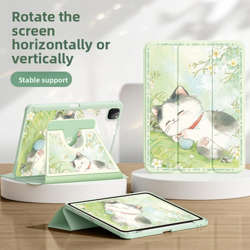 For Huawei Matepad11 protective case 2026 new air12 tablet case 115s with pen slot soft light se10.4/pro12.2 all-inclusive For Honor x9/10 Smart Edition Chunyi Cat Tablet Accessories