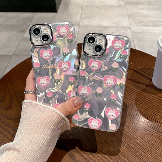 Accessories Cartoon Water Ripple Rabbit for Apple 15Pro Mobile Phone Case iPhone14Pro Max Lens Film 13/12 Female