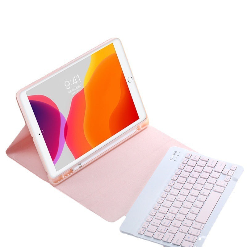 Applicable to ipad10.2 tablet leather case air5 keyboard mouse set Pro11 removable protective case with pen slot protective Accessories