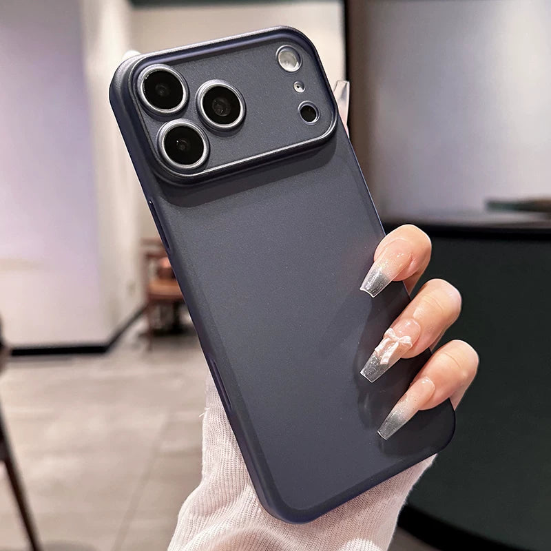 Soft mist matte iPhone 18promax mobile phone case New iPhone18 ultra-thin matte ice hard case 17pro fine hole lens protection 16 men's and women's ins wind case Phone Accessories