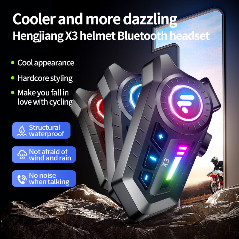 Riding Bluetooth waterproof noise reduction headset motorcycle helmet suitable for long-term use built-in microphone