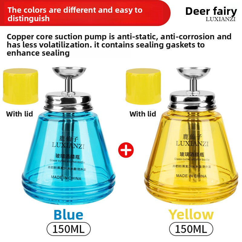 Thickened pressing glass alcohol bottle anti-corrosion washing water mobile phone repair pressing bottle cap automatic Repair tools