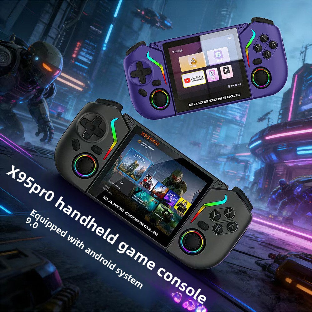 3.5" inch X95 PRO  PSP HD wifi Android 9.0 dual system Retro Handheld Game Console 3000mAh type C rechargable 64GB/128GB Portable Gaming Device  Game Player console