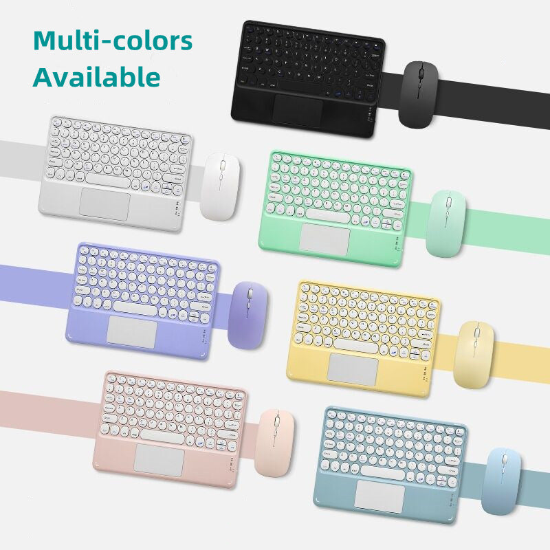 Applicable to iPad Bluetooth Keyboard Wholesale Mute Magic Control Bluetooth Keyboard Tablet Lightweight Bluetooth Keyboard and Mouse Set protective Accessories