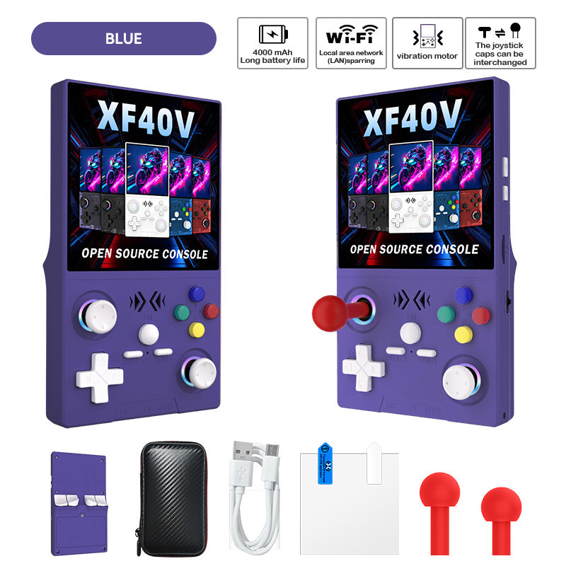 4.0 4" inch XF40V IPS HD Linux wifi 3D big joysticks RGB 4000mAh  rechargable PSP games Handheld  Player console