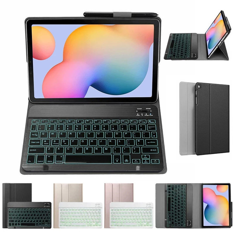 Applicable Samsung s6Lite Tablet Leather Case A7 10.4 Backlight T500 Bluetooth Keyboard A8 Protective Case X200protective Accessories